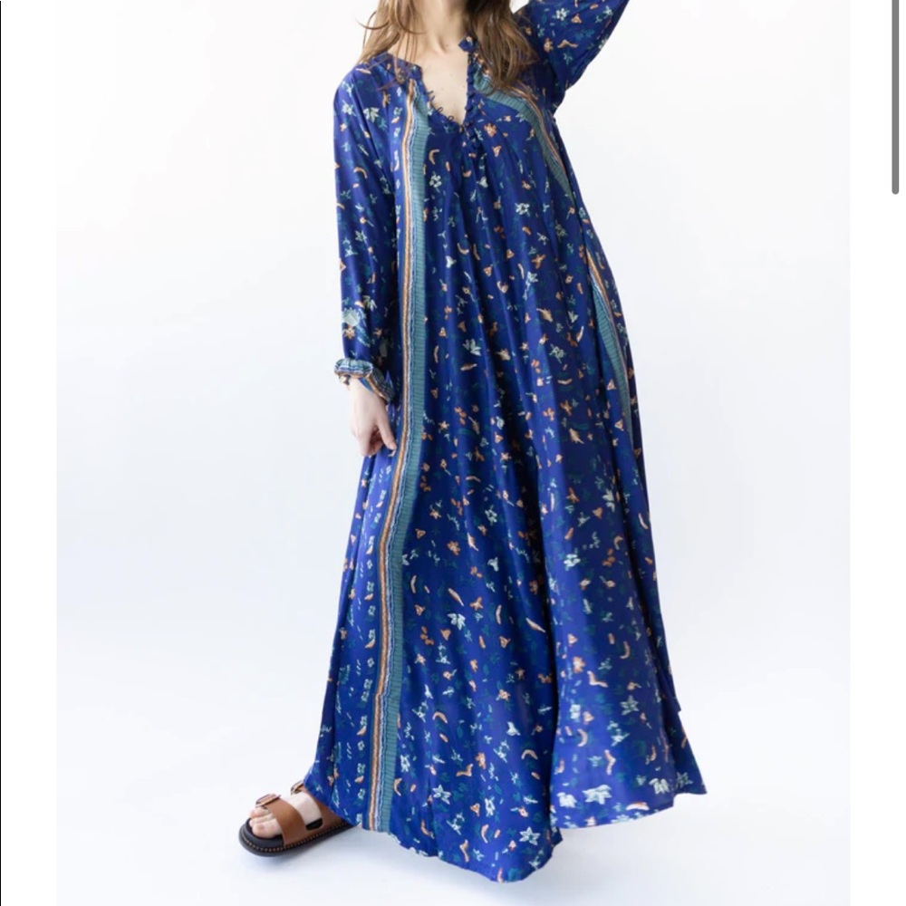 Fiore Maxi in Lotus Print Cobalt Size XS